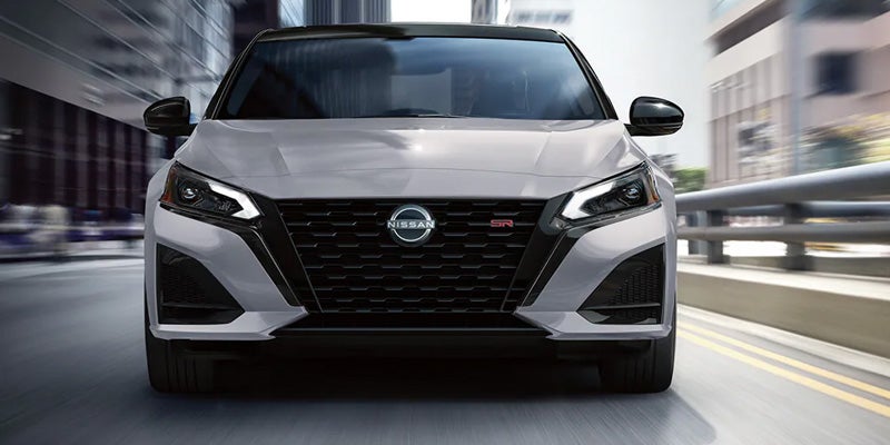 Nissan Altima white sedan exterior view