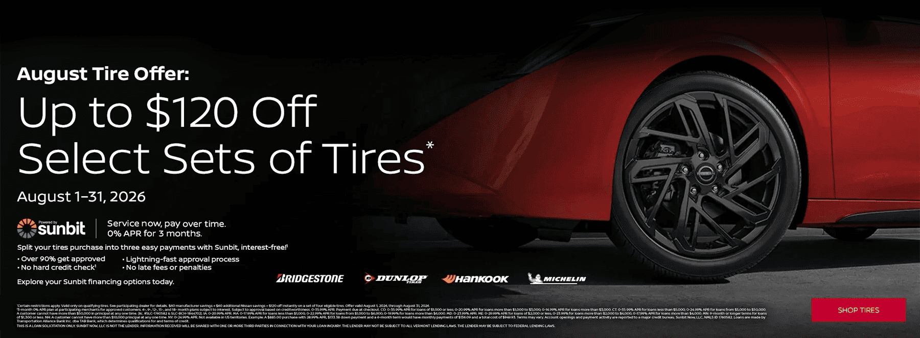 August Tire Offer at Nissan of Garden City in Hempstead NY
